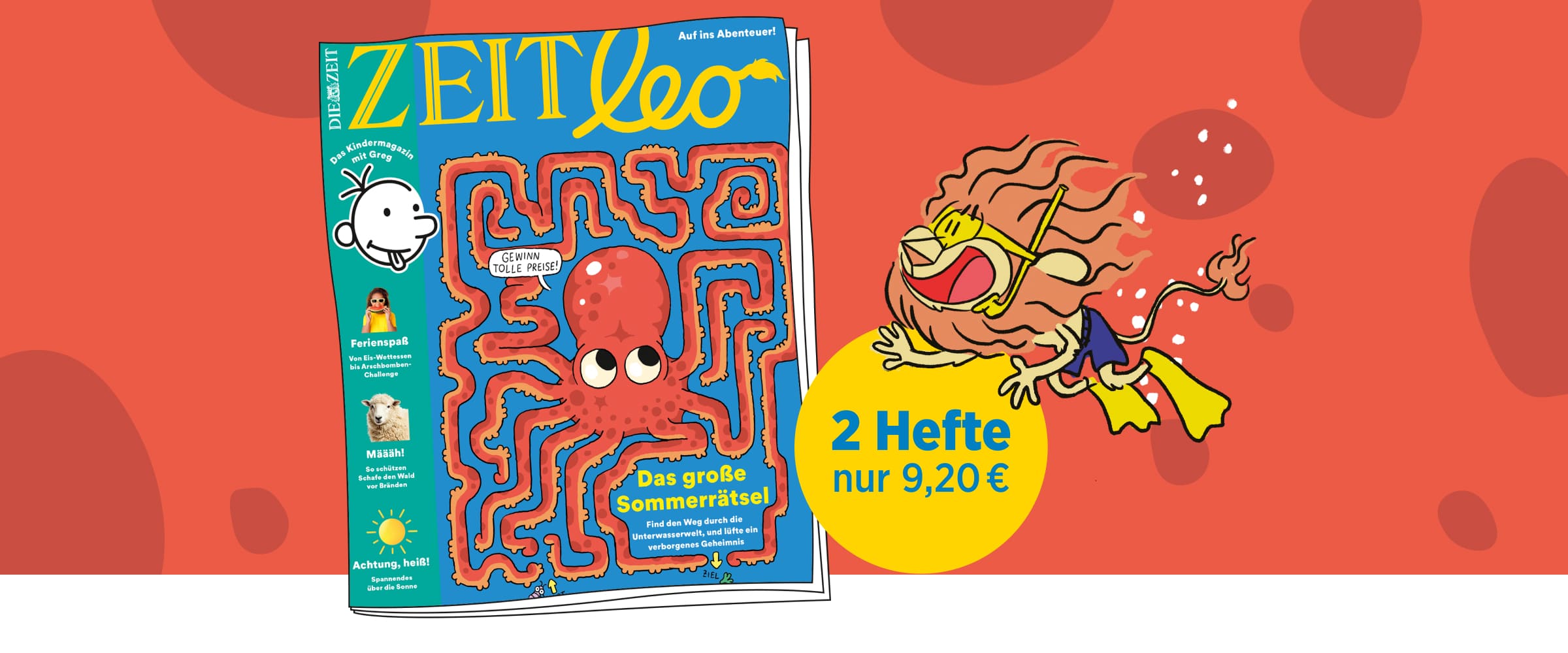 zwei Ausgaben ZEIT LEO für nur 9,20 Euro sichern