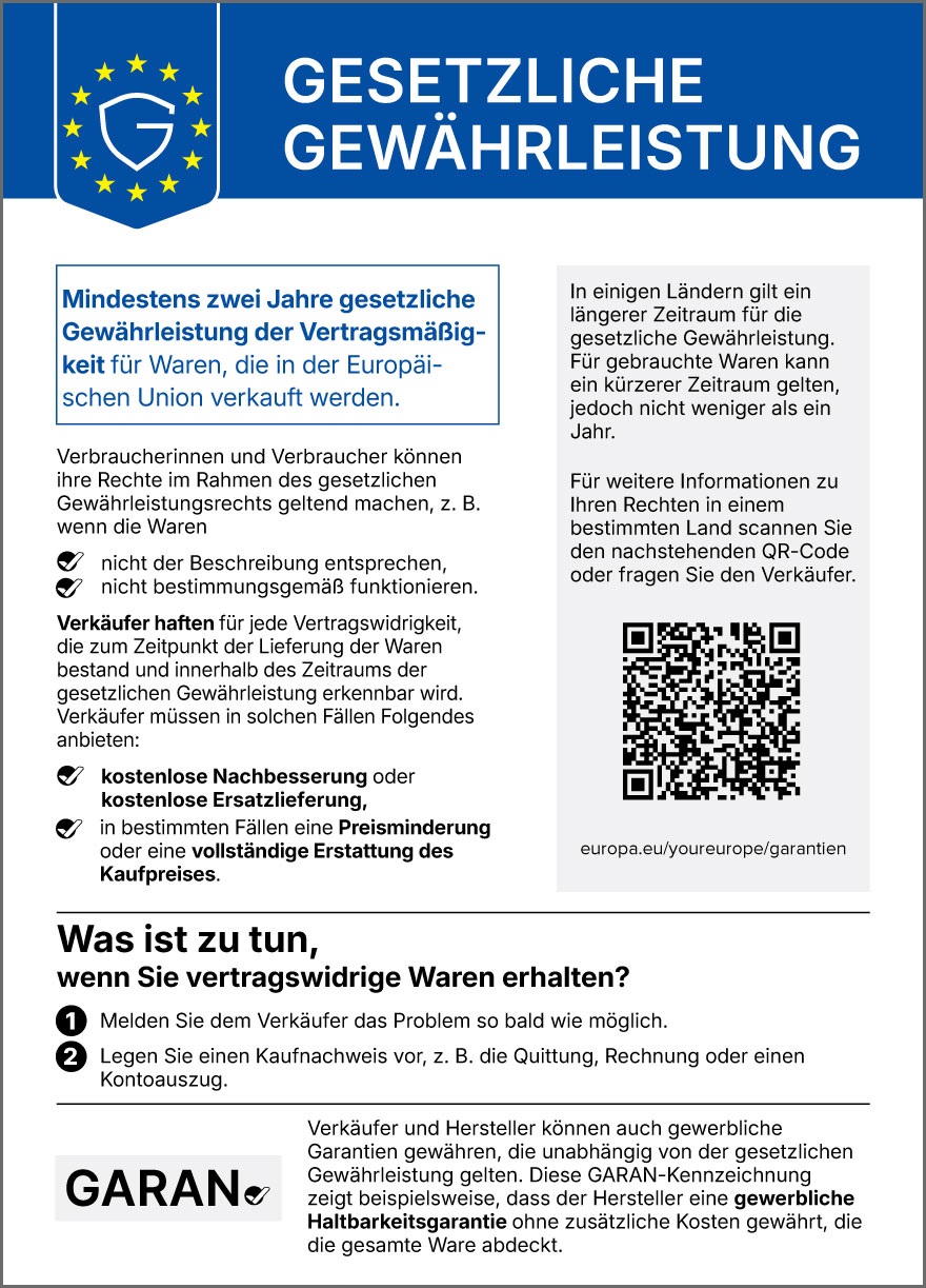 Gewaehrleistungslabel Mit Border