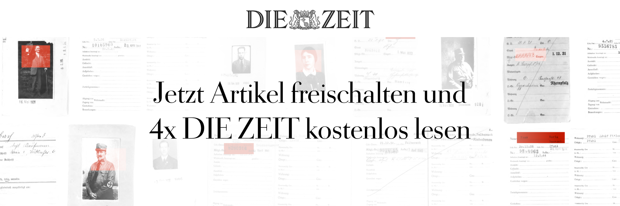 Jetzt Artikel freischalten und 4 x kostenlos DIE ZEIT lesen