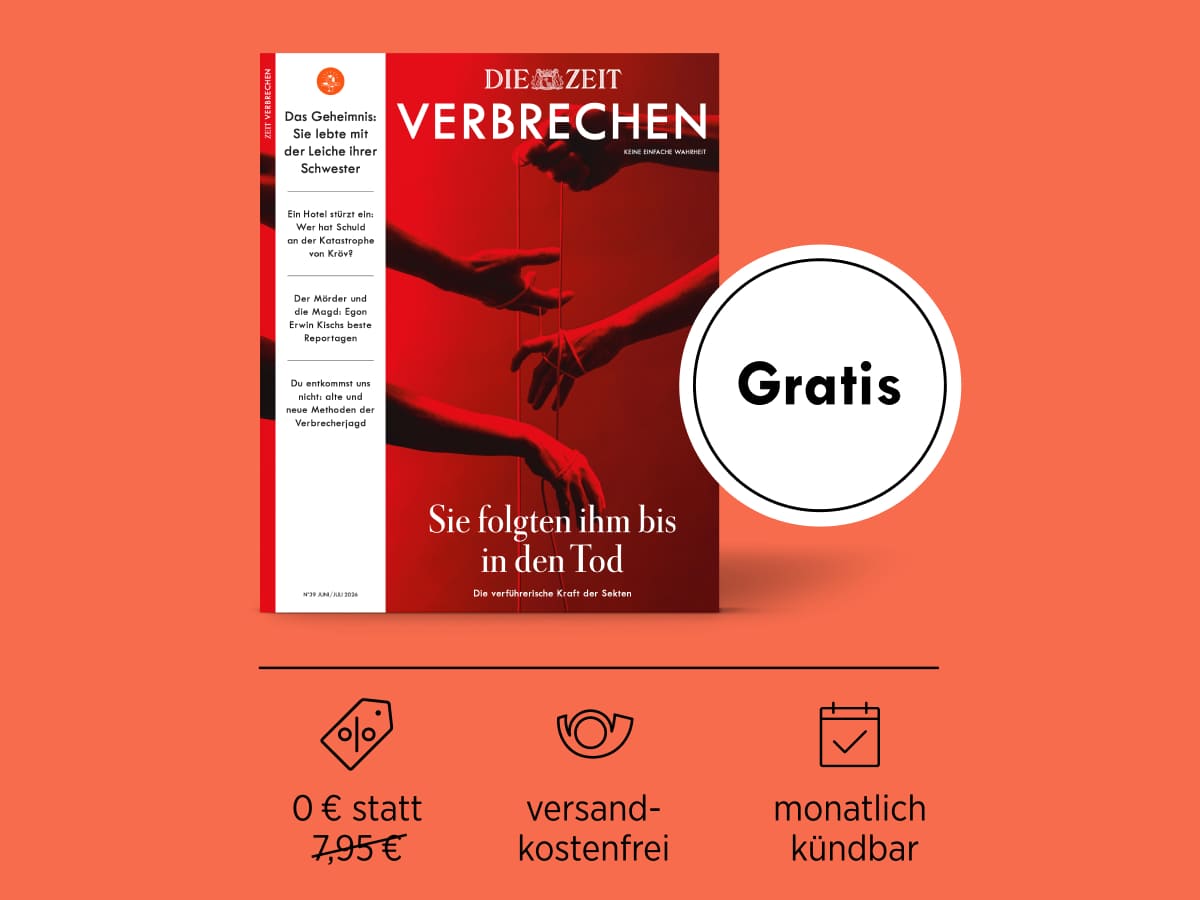 ZEIT Verbrechen "Jetzt gratis testen", versandkostenfrei, monatlich kündbar