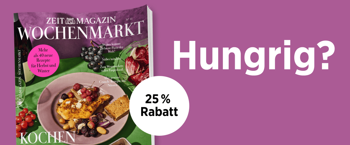 25 % Rabatt auf eine Ausgabe ZEITmagazin WOCHENMARKT