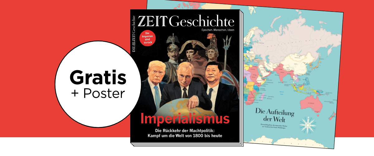 Angebot, die ZEIT Geschichte Ausgabe Imperialismus inklusive Poster gratis testen