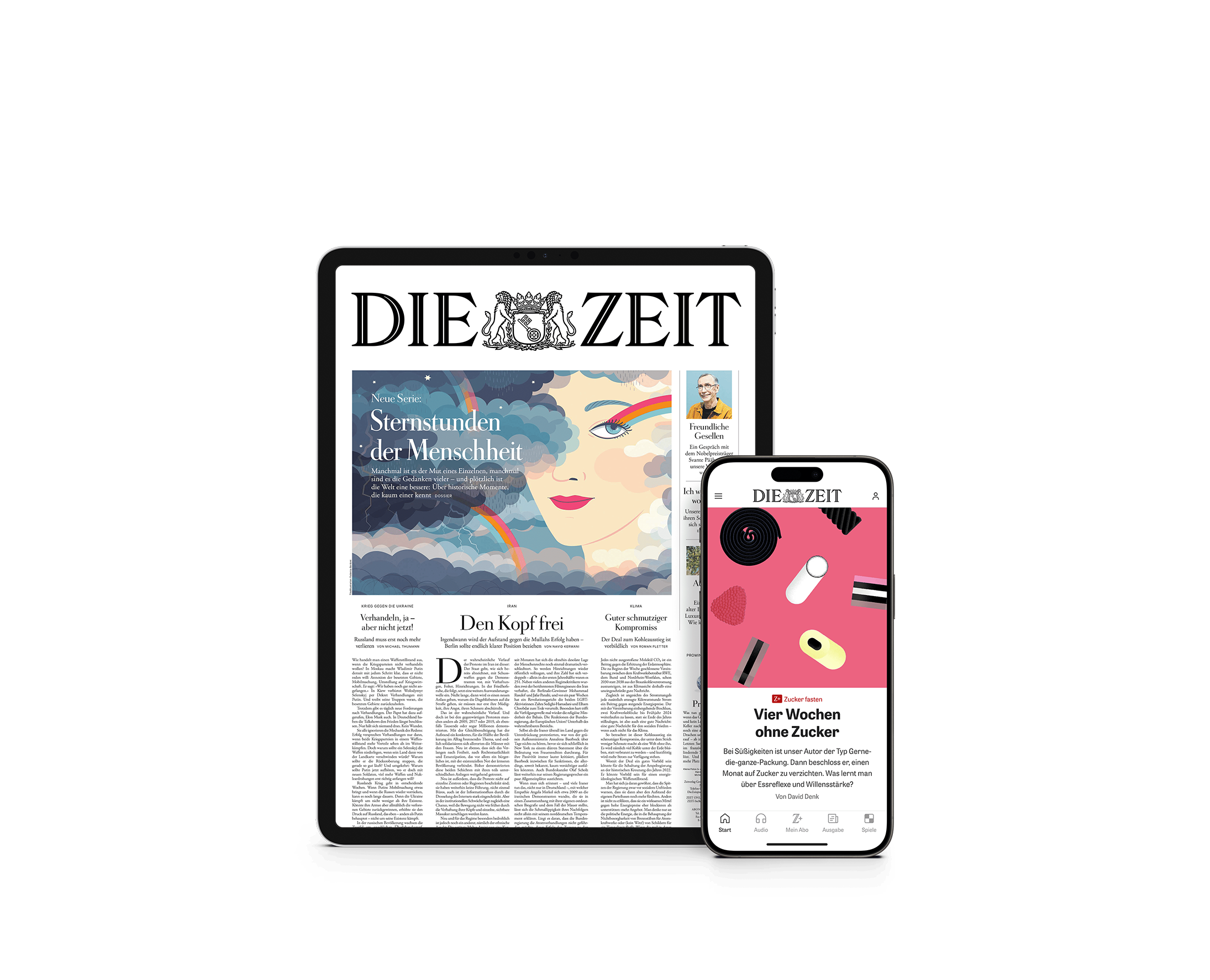 Titelcover von DIE ZEIT Digital auf Tablet und Smartphone