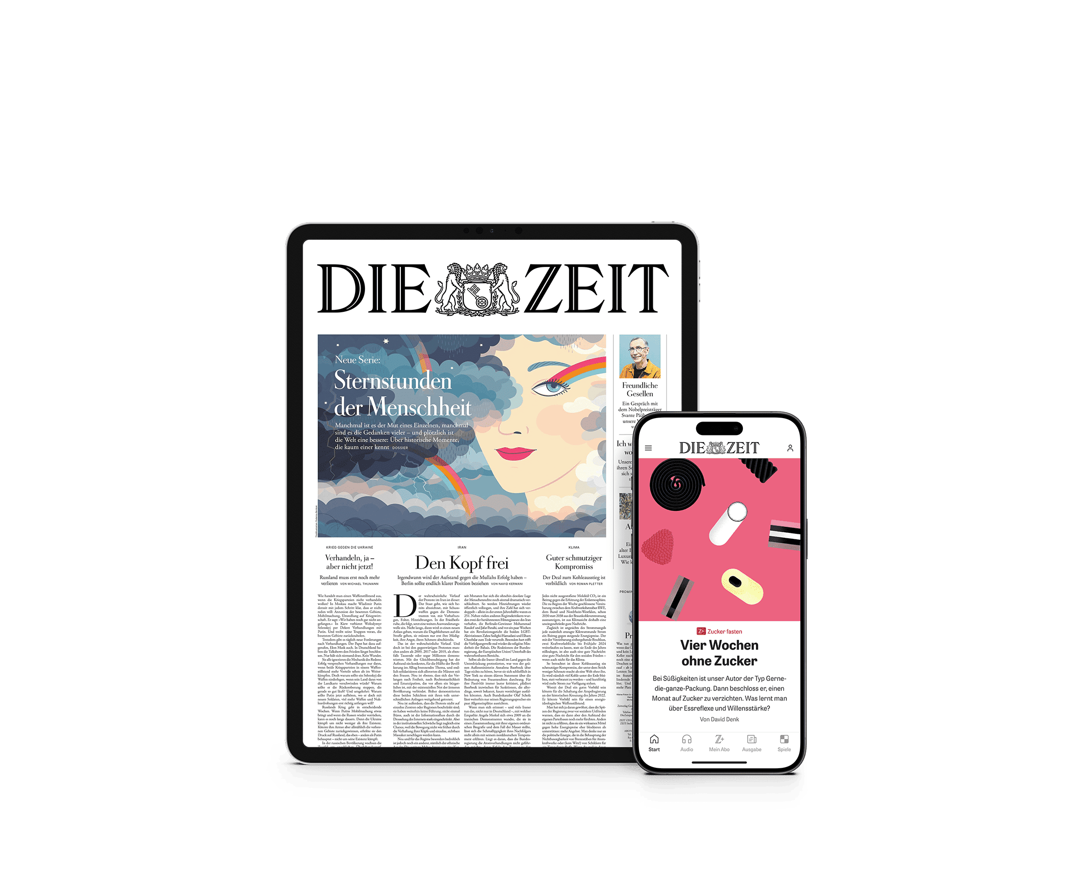 Titelcover von DIE ZEIT Digital auf Tablet und Smartphone