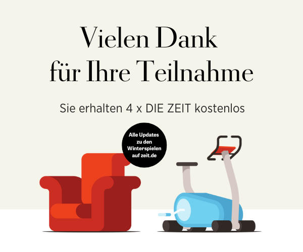 Vielen Dank für Ihre Teilnahme - Sie erhalten 4 x DIE ZEIT gratis