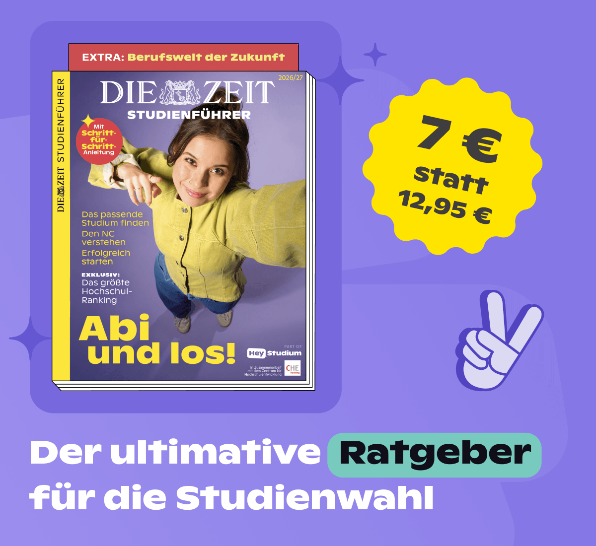 ZEIT Studienführer, Der ultimative Ratgeber für die Studienwahl, 7 € statt 12,95 €